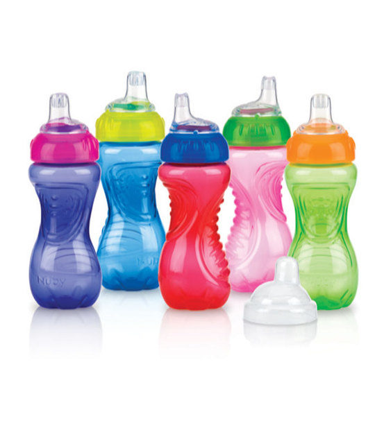 Nuby Easy Grip antilekbeker 9M assorti