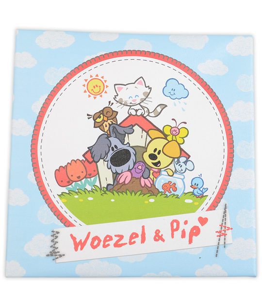 Woezel en pip canvas wolken