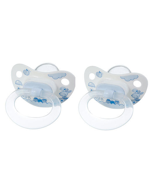 Nuk fopspeen 2-pack blauw mt 1