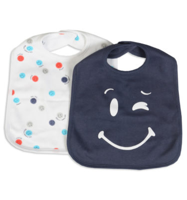 Prenatal 2-pack slab smiley blauw