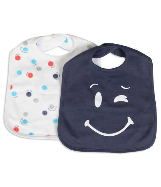 Prenatal 2-pack slab smiley blauw