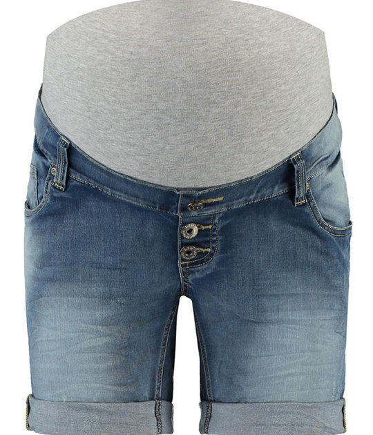 Love2wait zwangerschapsshort denim